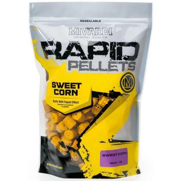 Top Prodej Pelety Mivardi Rapid SweetCorn 1kg - 16mm