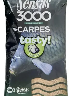 Značkový Krmení Sensas 3000 Carpes Tasty 1kg - Česnek