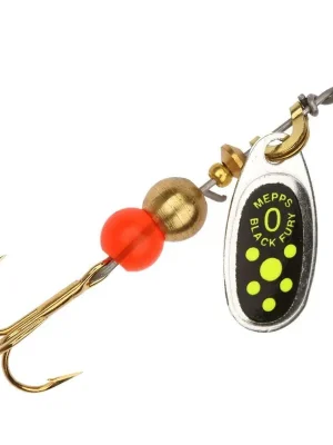 Finální Výprodej Rotační třpytka MEPPS Comet Black Fury stříbrná-chartreuse tečky