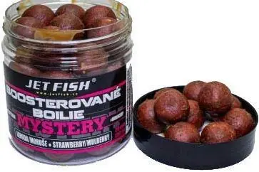Boosterované boilie Jet Fish Mystery - 250ml - 20mm - Jahoda Moruše Nejlepší Cena