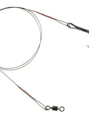 Cenová Bomba Ocelové lanko na dravce s trojháčkem Mikado 2ks 10kg 40cm vel.2
