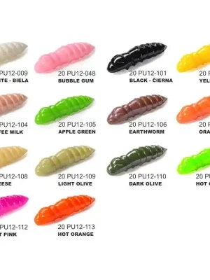 Cenová Bomba FISHUP Dipované umělé nástrahy Pupa 30mm / 10ks LIGHT OLIVE