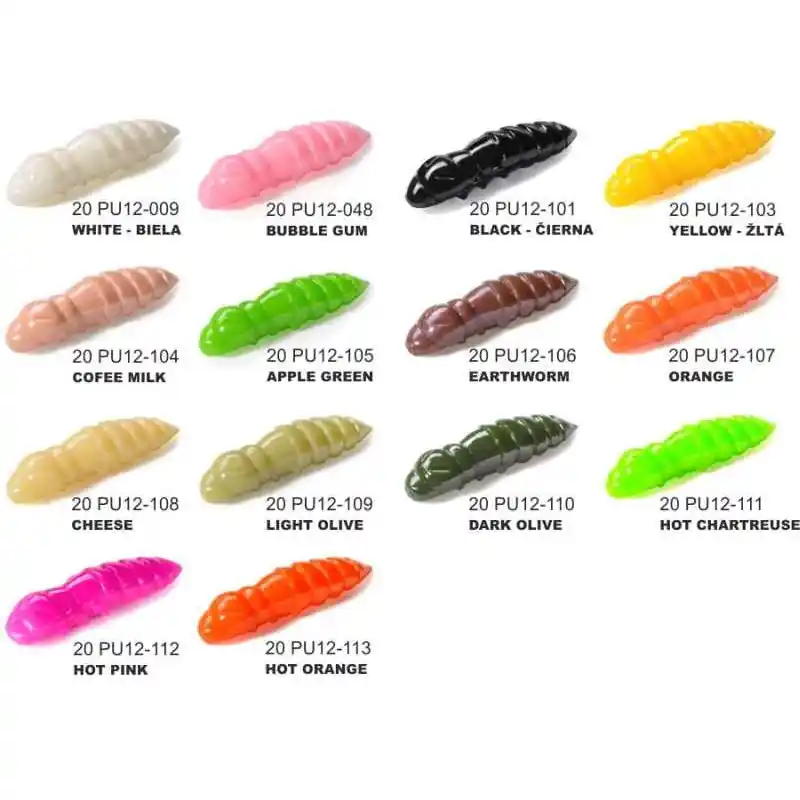 Cenová Bomba FISHUP Dipované umělé nástrahy Pupa 30mm / 10ks LIGHT OLIVE