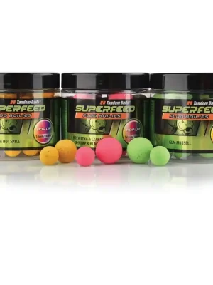 Cenově Výhodný TANDEM BAITS Super Feed Fluo Pop-Up 14 a 18mm/200ml - SLADKÝ ĎÁBEL