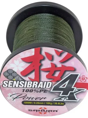 Bezpečná Platba DAIWA - SENSIBRAID 4x tmavě zelená 0,50mm/1m/60kg