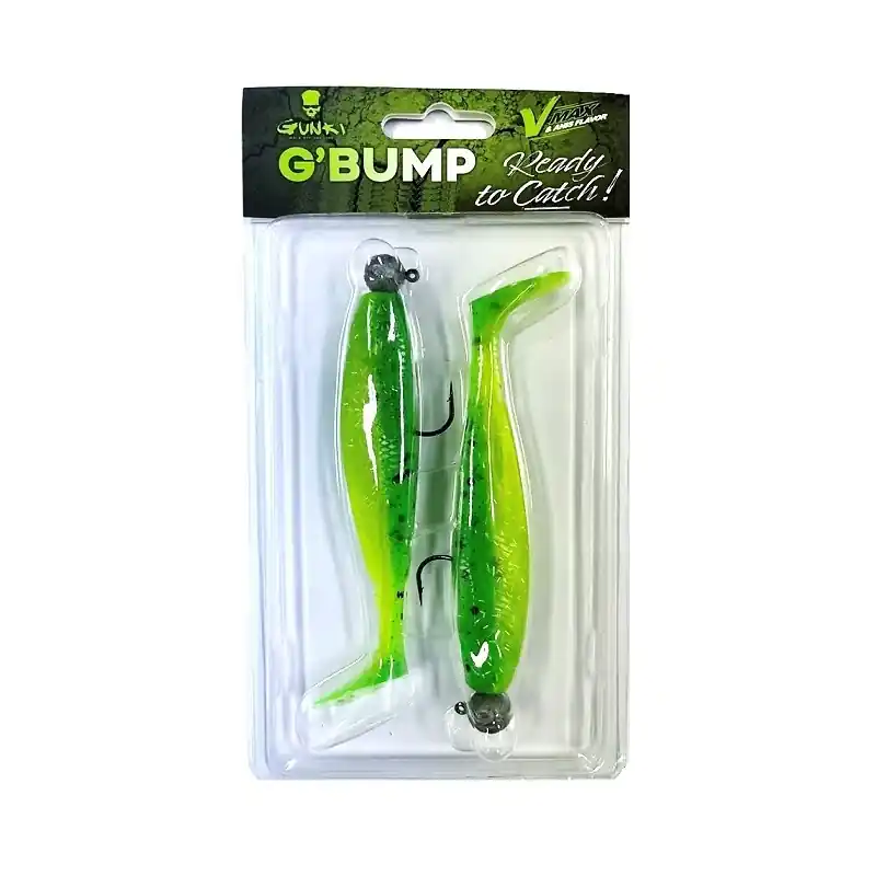 Must-Have Gunki - G Bump twister ready to catch 8,0cm 5g+7g 2ks Lime Chart Pepper