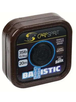 Víkendová Akce Carp Spirit - Pletenka Ballistic - 45lb / 20m / 20,4kg - CAMO BROWN