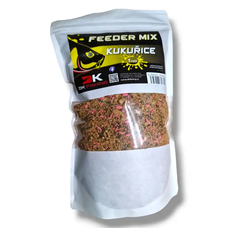 DK Fishing - Krmítková směs Feeder mix vlhčený KUKUŘICE 1kg Víkendová Akce