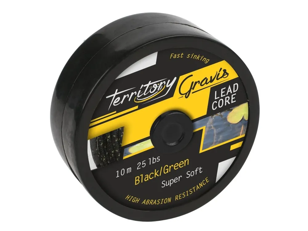 Must-Have Pletenka - GRAVIS LEADCORE Černo-Zelená (25lbs)- 10M