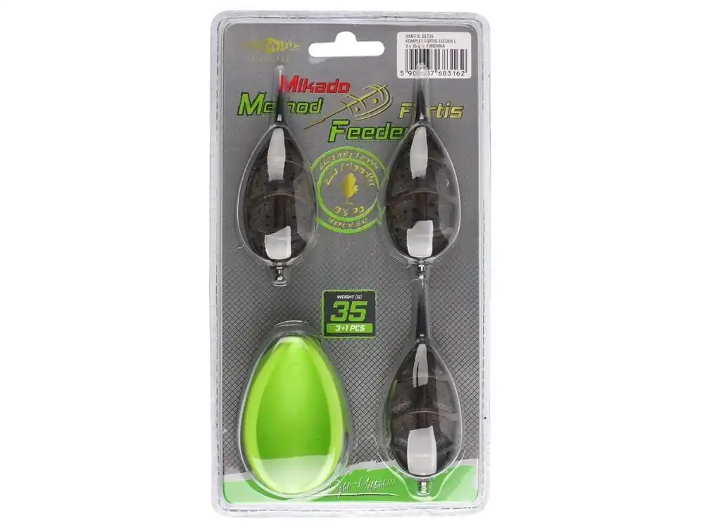 Cenově Výhodný Sada - METHOD FEEDER FORTIS L 3 x krmítko 35 g + 1 forma