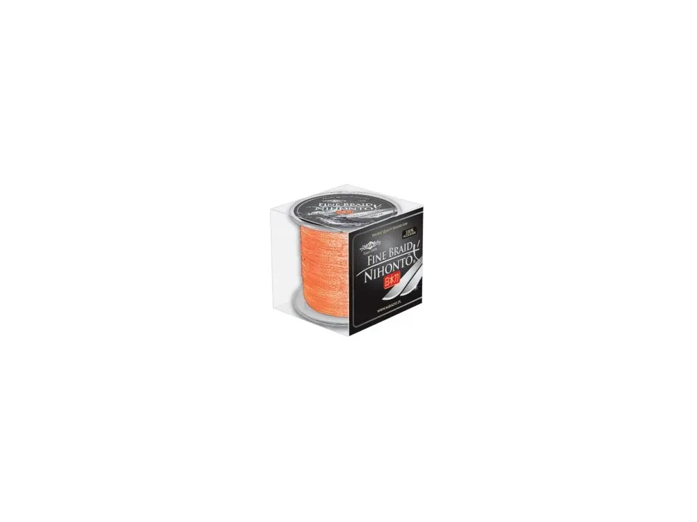 Pouze Dnes Pletená šňůra - LINE NIHONTO FINE BRAID 010 Oranžová 300M Nosnost : 7.70kg