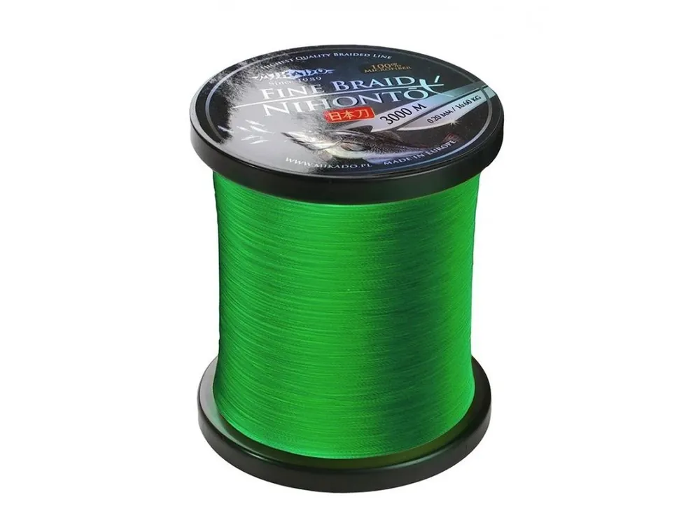 Levný Pletená šňůra - NIHONTO FINE BRAID 023 3000M Zelená Nosnost : 20.20kg