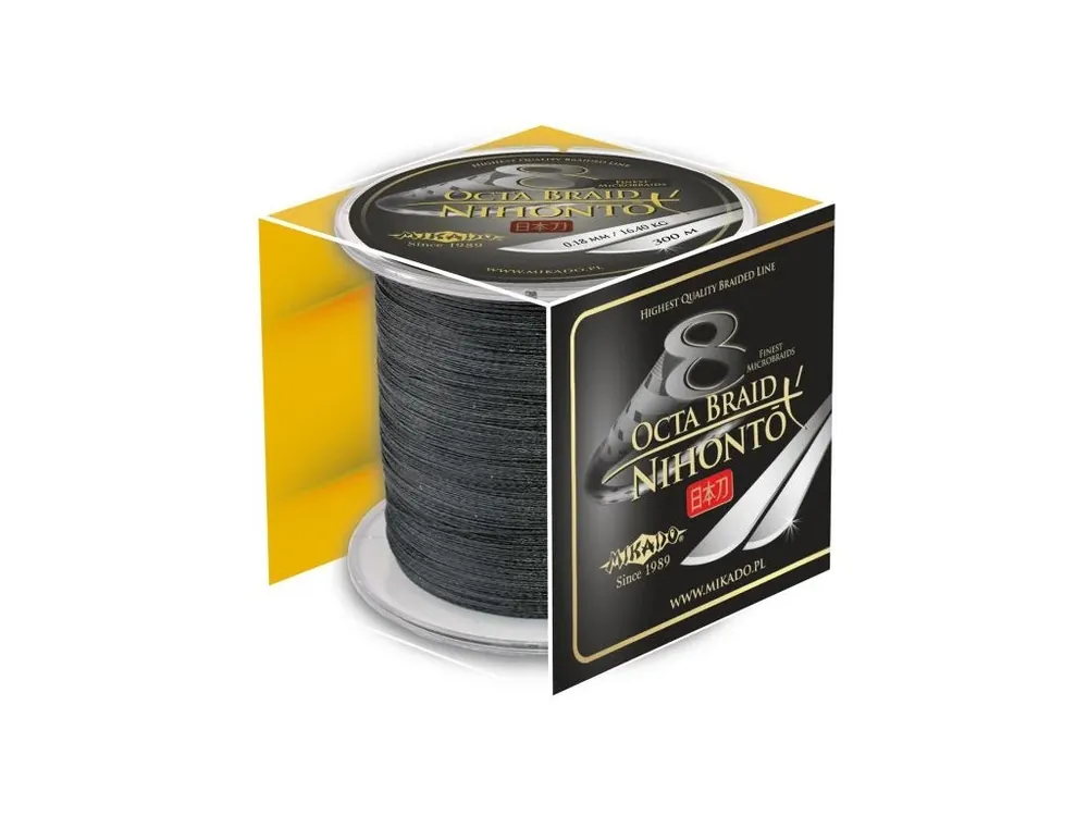 Pletená šňůra - NIHONTO OCTA BRAID 010 Černá 300M Nosnost : 7.75kg Výhodná Nabídka