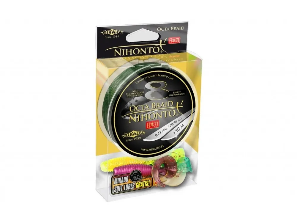 Autentický Pletená šňůra - NIHONTO OCTA BRAID 010 150M Zelená Nosnost : 7.75 kg