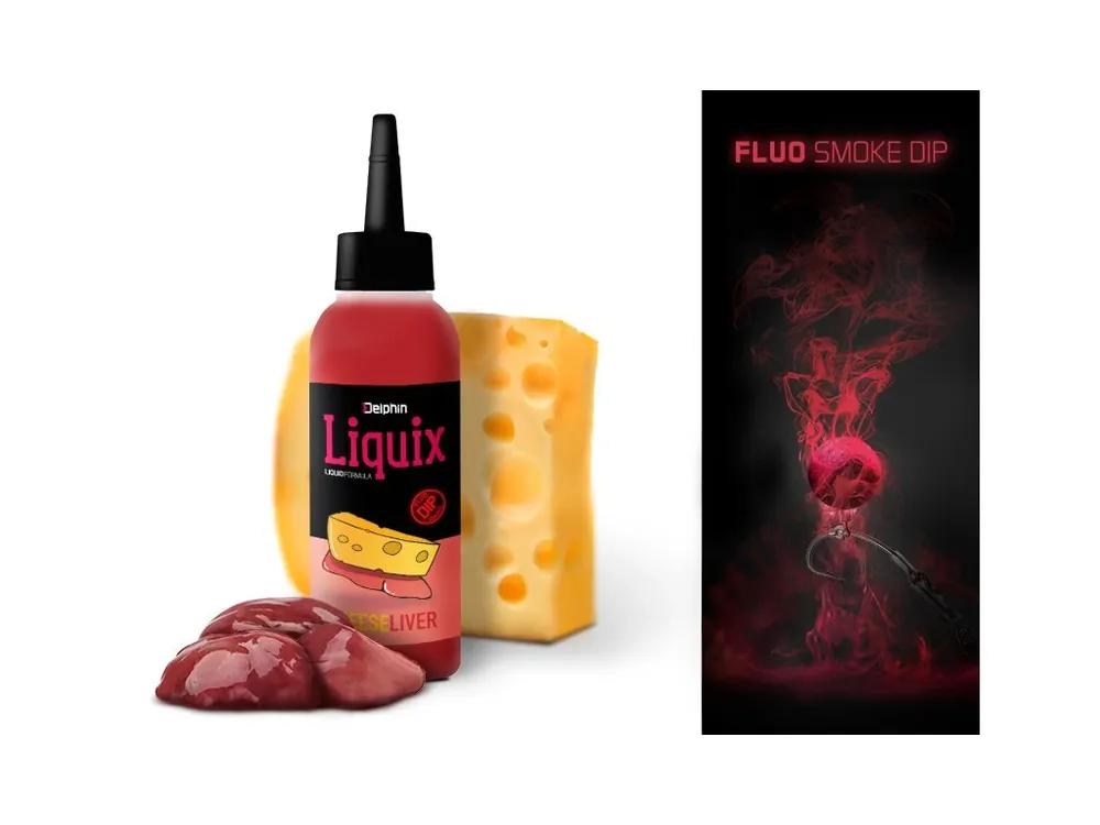 Fluo dip D SNAX LiquiX / Sýr - játra DELPHIN Finální Výprodej