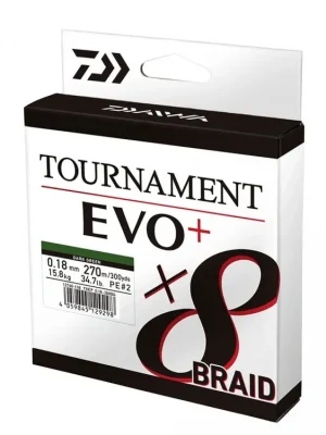 Autentický Daiwa Tournament EVO+ 8-Braid Získejte slevu -5% za registraci v e-shopu 8 braid tournament 0.18mm 15.8kg