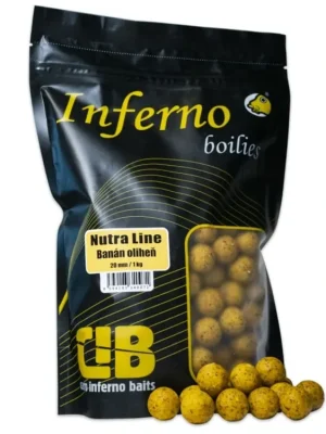 Carp Inferno Boilies Nutra Line - Banán/Oliheň Varianta 20 mm 250 g Značkový