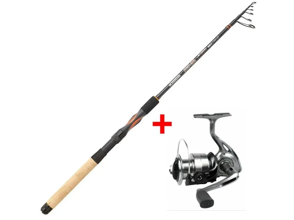 Vysoce Kvalitní Garbolino prut Proxima JetSpin Tele L 1,80m, 3-15g + naviják Strike 301 FD