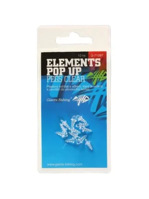 Časově Omezené Giants fishing Držák nástrahy Elements Pop-Up Pegs Clear,10ks