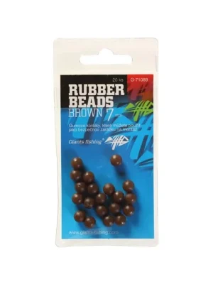 Výprodej Giants fishing Gumové kuličky Rubber Beads Transparent Brown 6mm,20ks