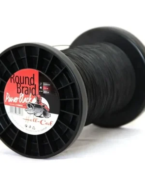 Novinka Hell-Cat Splétaná šňůra Round Braid Power Black 1000m Varianta 0.50mm (57.5kg)