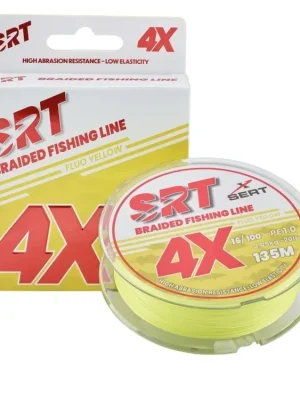 Kup Teď Sert splétaná šnůra 4X SRT Fluo Yellow 135M Varianta 0.10mm/5.45kg