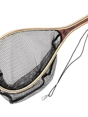 Časově Omezené Snowbee Dřevěný raketový podběrák Wooden Landing Net - Small