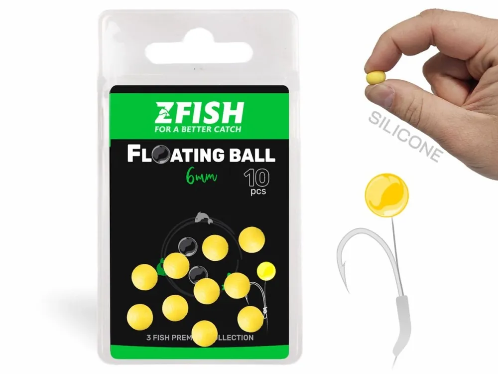 ZFISH Plovoucí silikonová kulička Pru016fmu011br 6mm Akční Cena