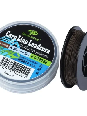 Finální Výprodej Giants fishing Olověná šňůra Carp Line Leadcore, 10m, Camo brown Varianta 35Lb