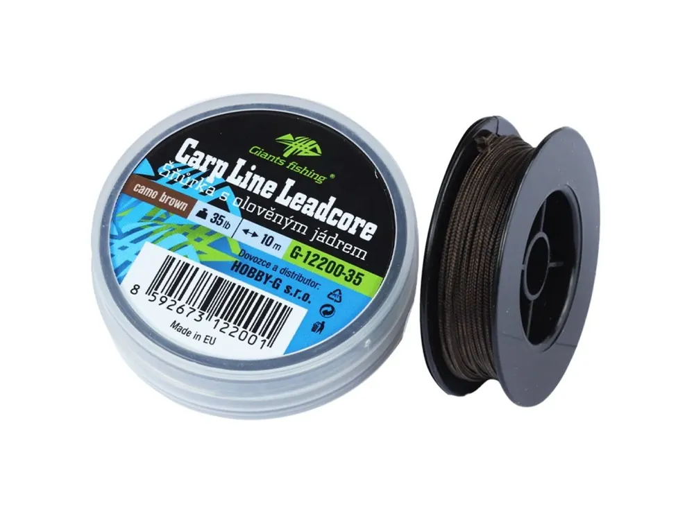 Finální Výprodej Giants fishing Olověná šňůra Carp Line Leadcore, 10m, Camo brown Varianta 35Lb