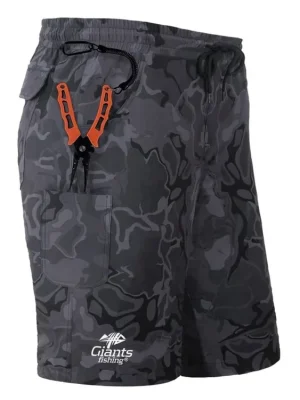 Přímo Od Výrobce Giants Fishing Kraťasy Shorts Quick Dry UV50+Camo Grey Varianta no.2XL