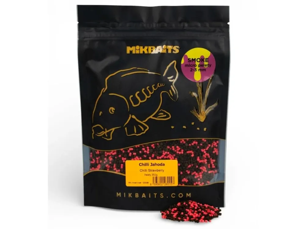 Mikbaits SMOKE micro pelety 350g 2-3mm Získejte slevu -5% za registraci v e-shopu Pu0159u00edchutu011b Mango Výprodej