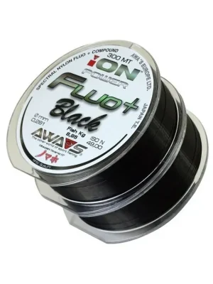 Přímo Od Výrobce Awa-shima Ion Power Fluo+ Black 2x300m 0,370mm / 19,90kg