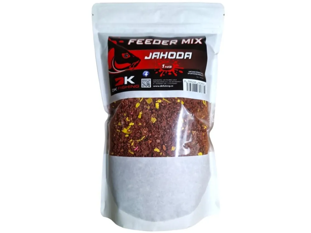 Odeslání Ihned DK FISHING Feeder mix vlhčený jahoda 1kg