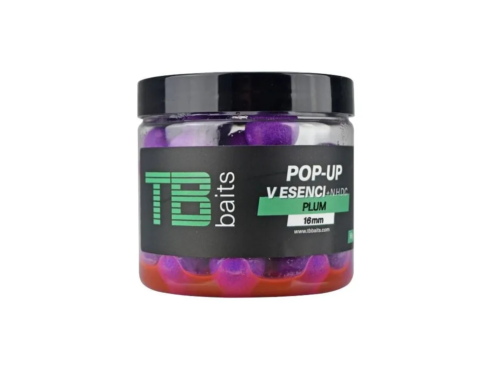 Aktuální TB Baits Plovoucí Boilie Pop-Up Plum + NHDC 65 g - 12 mm