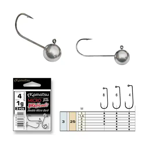 Dokud Zásoby Vydrží Jig hlavička Kamakatsu Extra MICRO #6 5.0g (3ks)