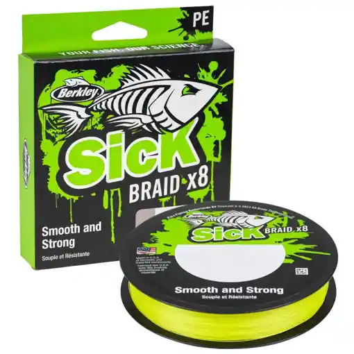 Berkley Sick Braid x8 Flame Green 150m 0.19mm 18.0kg Nízká Cena