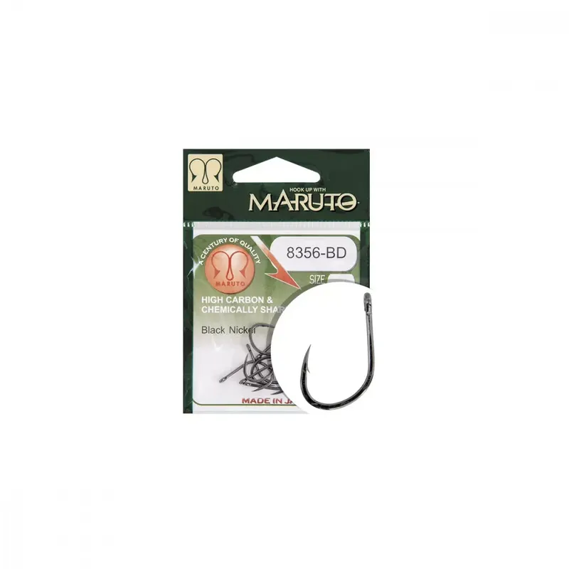 Finální Výprodej Maruto Háček 8356-Bd Carp Hooks Barbed Forged Straight Eye Hc Black Nickel 6
