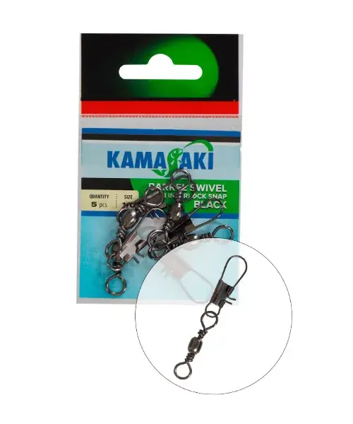 Speciální Cena Kamasaki Balené obratlíky s karabinkou 1/0 5ks/bal