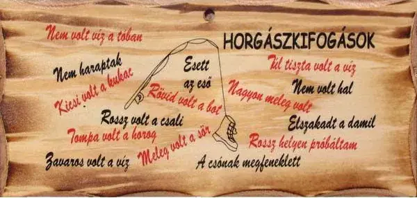 Výhodná Nabídka Dřevěná cedule Rybářské výmluvy