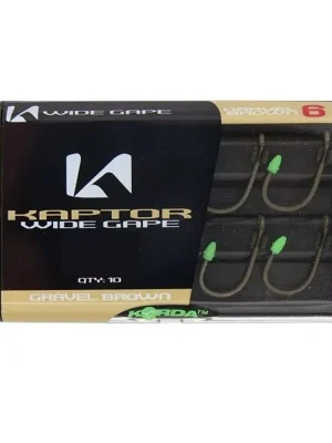 Akční Cena Korda Kaptor Wide Gape Barbless 8 Weed Háček s očkem, bez protihrotu 10ks