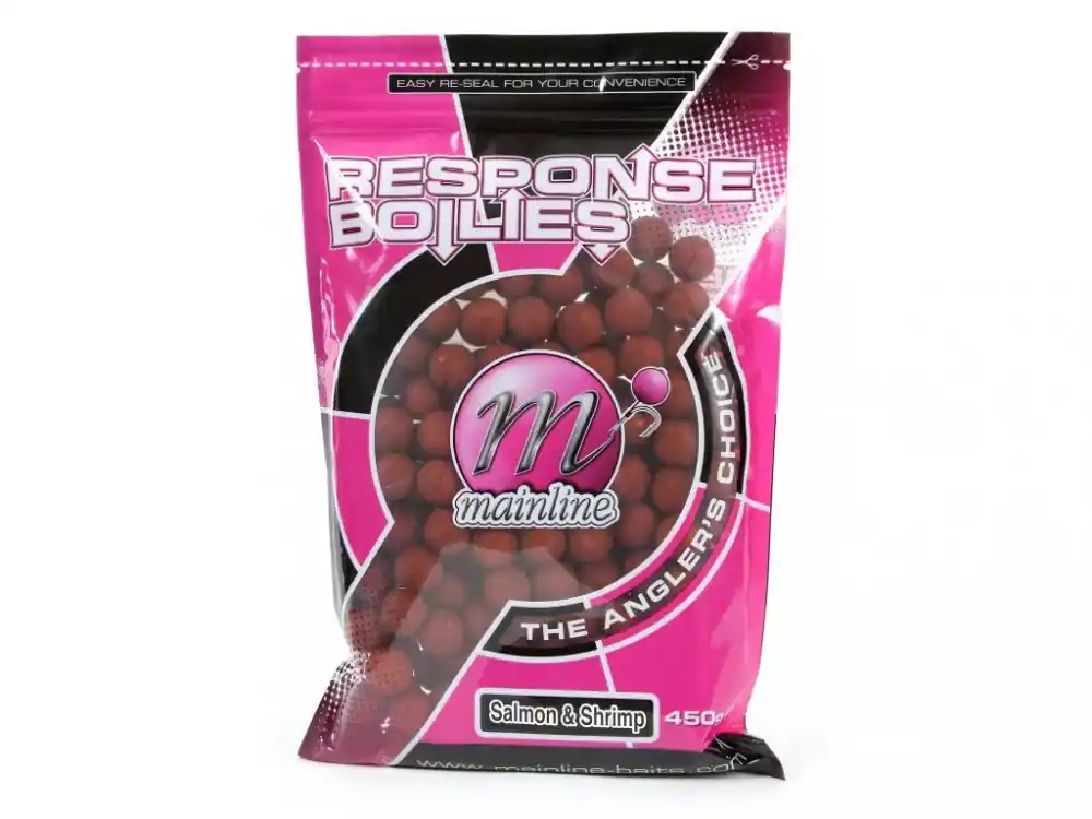 Must-Have Mainline Shelf Life Boilies Salmon & Shrimp 15 mm 450 g.r - nástrahové boilies