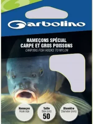 GARBOLINO CARP/BIG FISH HTN 8 (SIZE 8 LINE 0,20mm) předvázaný háček Omezená Nabídka