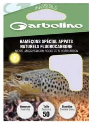 Garbolino Maggot/Caster Hooks To Nylon 16 Monofilový předvázaný háček s lopatkou a protihrotem 10ks Vrácení Zdarma