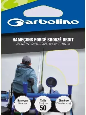 Garbolino Bronzed Forged Strong Hooks To Nylon 12 s lopatkou, s protihrotem Monofilní předvázaný háček 10ks Nízká Cena