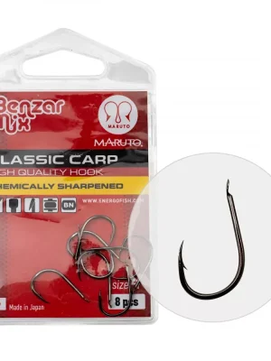 BENZÁR CLASSIC CARP HÁČEK 14 10KS/BAL - Feeder háček - Háček s protihrotem, Háček s lopatkou Vysoce Kvalitní