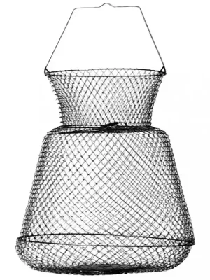 Akční Cena SERT - OVAL SHAPE WIRE BASKET 28x33CM BLACK - Sak na ryby - Tradiční sak na ryby - Drátěný sak