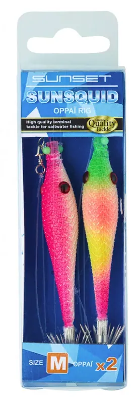 Značkový Sunset - RIG SUNSQUID OPPAI M - 9CM x2 (40/100) - Squid Jig