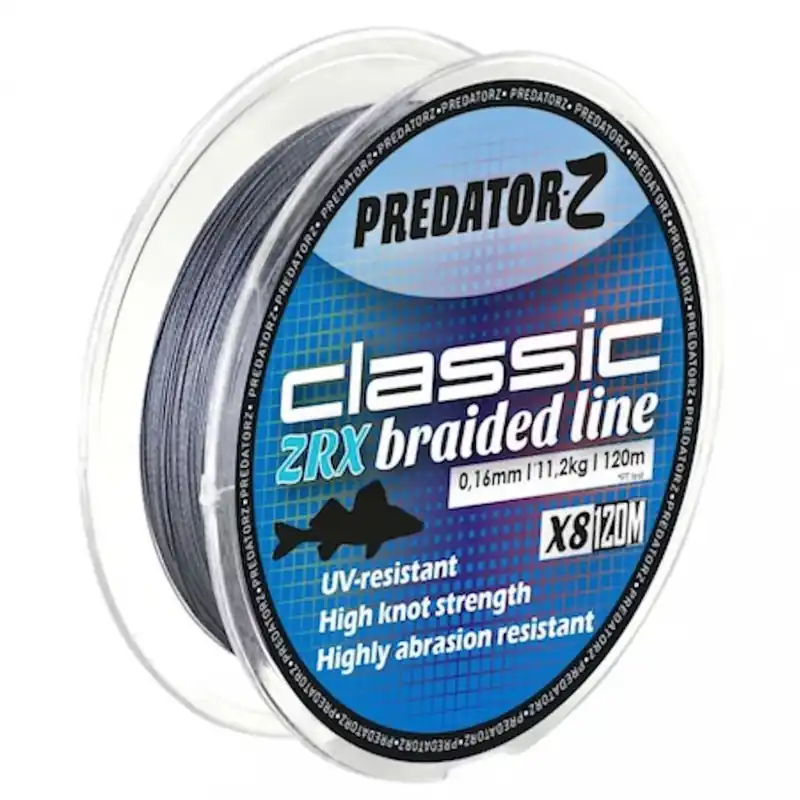 Predator Z PZ Classic ZRX pletená šňůra, o 0,20 mm, 120 m, 19,7 kg, tmavě šedá Výprodej