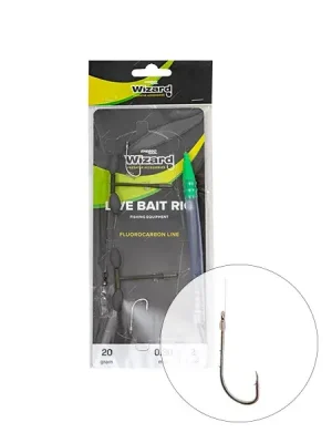 Nejlepší Volba Wizard LIVE BAIT RIG MEDIUM Montáž na dravce